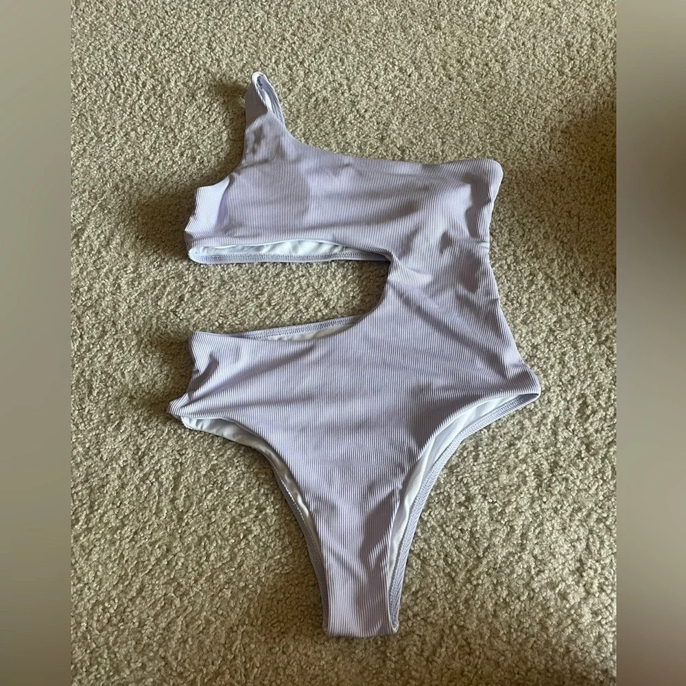 Shein lilac purple cutout‎ one piece swimsuit